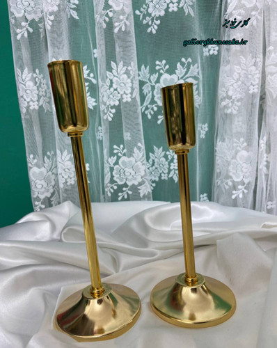 شمعدان دو عددی طلایی