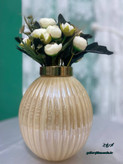 گلدان آترین رنگ کرم نسکافه ای