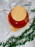 قوری پیرکس وارداتی درب چوبی ۱ لیتری